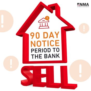 When selling your home you must notify your bank 90 days in advance with a written notice.
